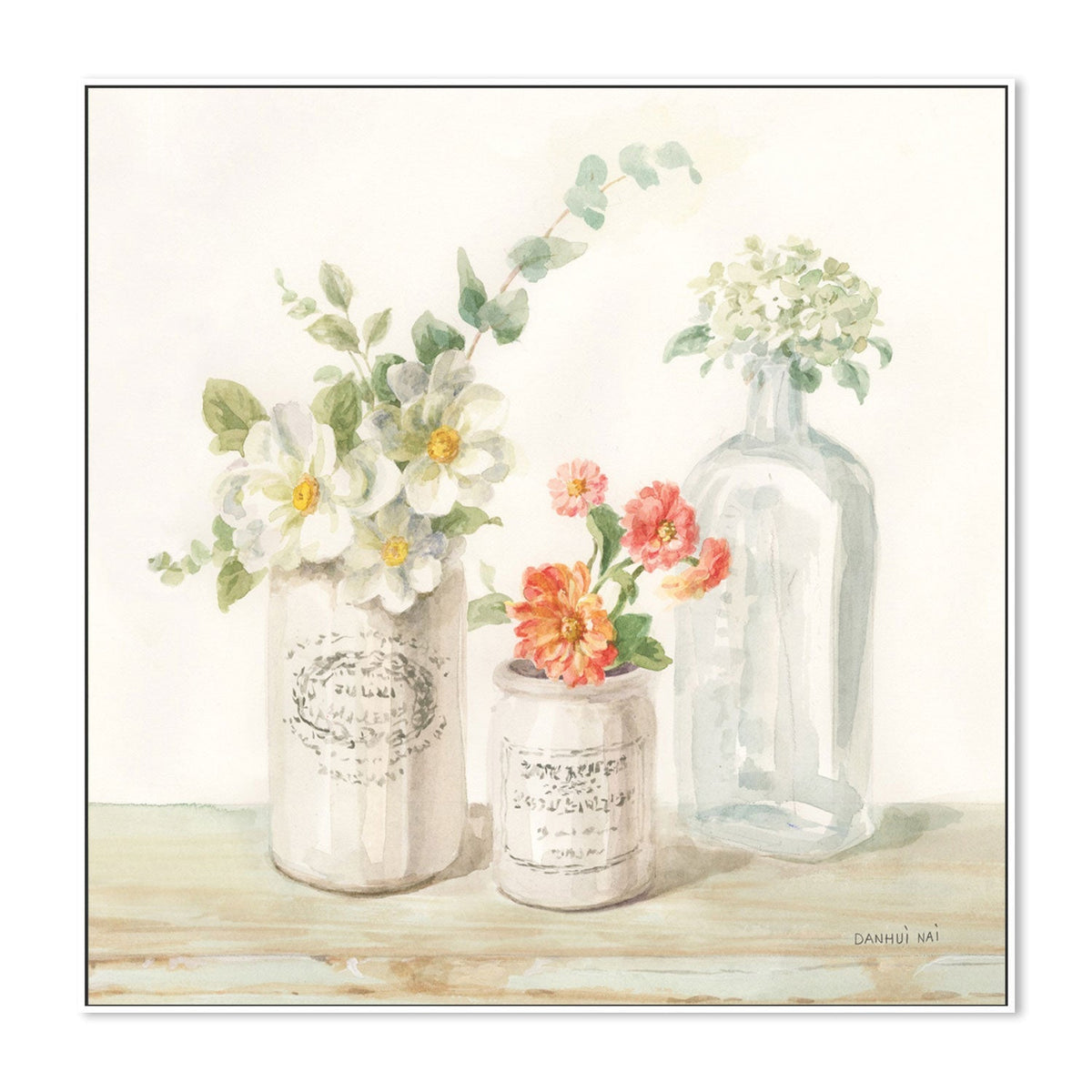 wall-art-print-canvas-poster-framed-Marmalade Flowers, Style A-by-Danhui Nai-Gioia Wall Art