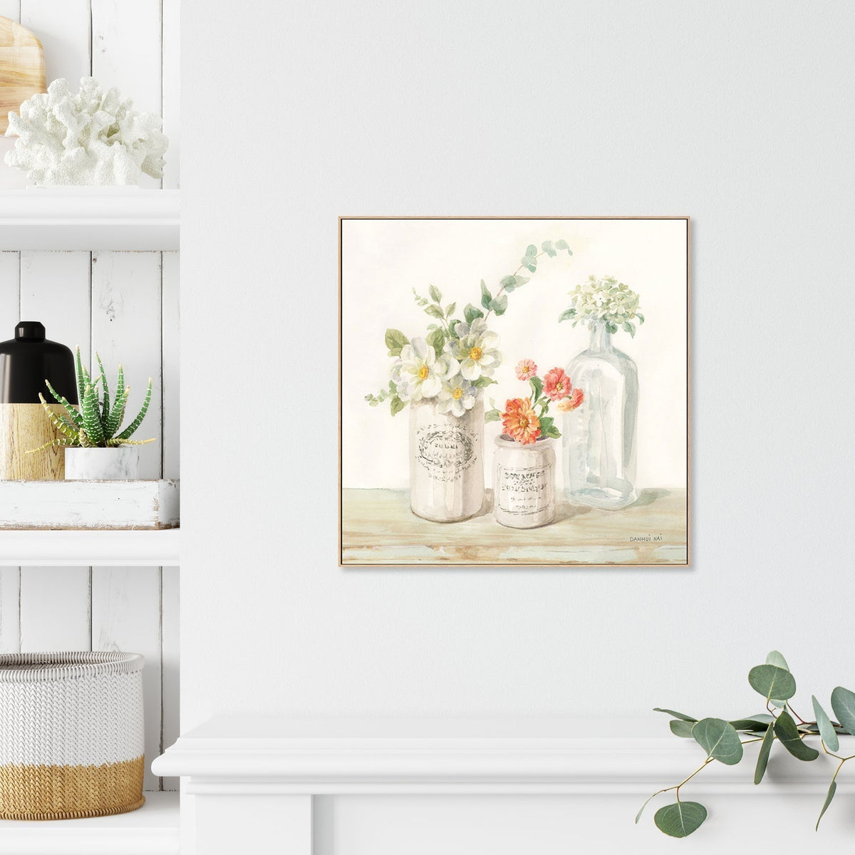 wall-art-print-canvas-poster-framed-Marmalade Flowers, Style A-by-Danhui Nai-Gioia Wall Art