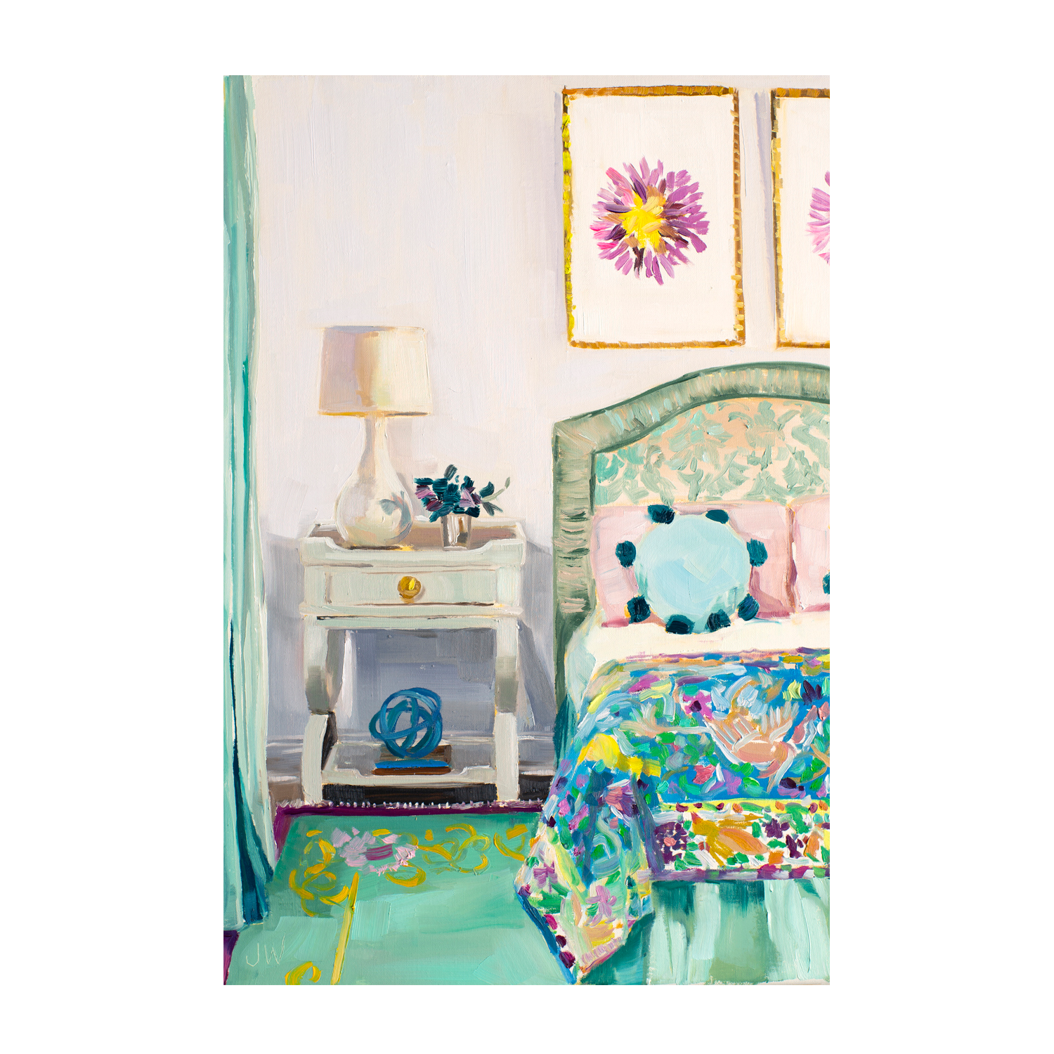 wall-art-print-canvas-poster-framed-Mary Ellen's Bedroom , By Jenny Westenhofer Art-1