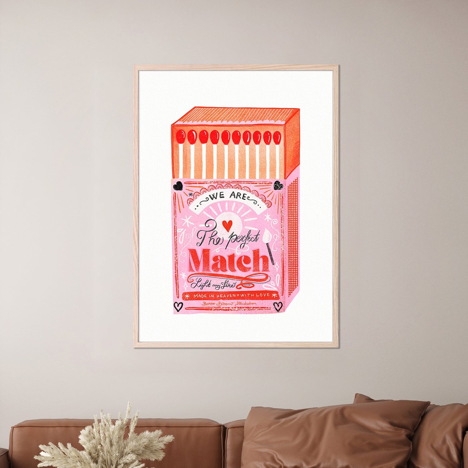 wall-art-print-canvas-poster-framed-Match Box - The Perfect Match, Style A-2