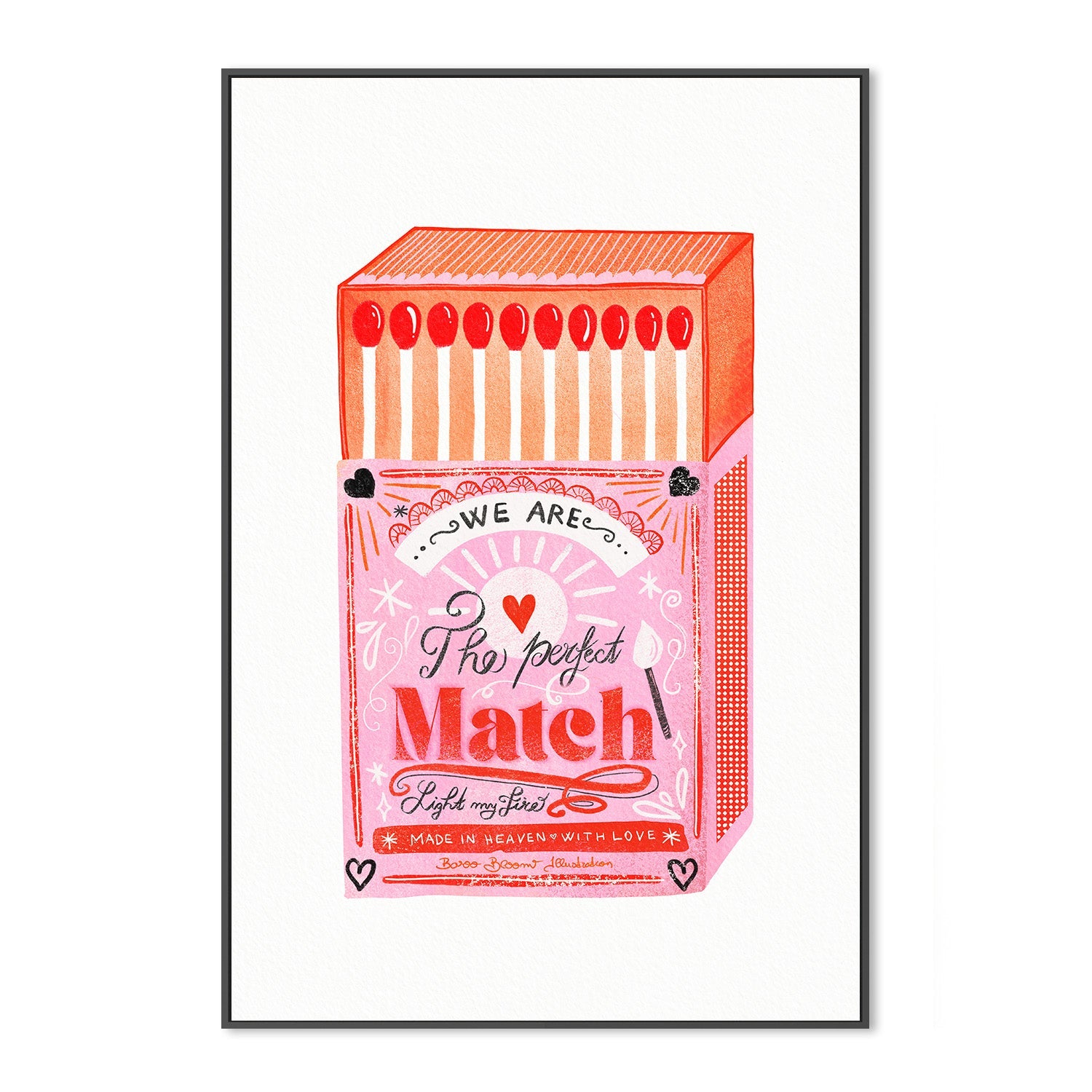 wall-art-print-canvas-poster-framed-Match Box - The Perfect Match, Style A-3