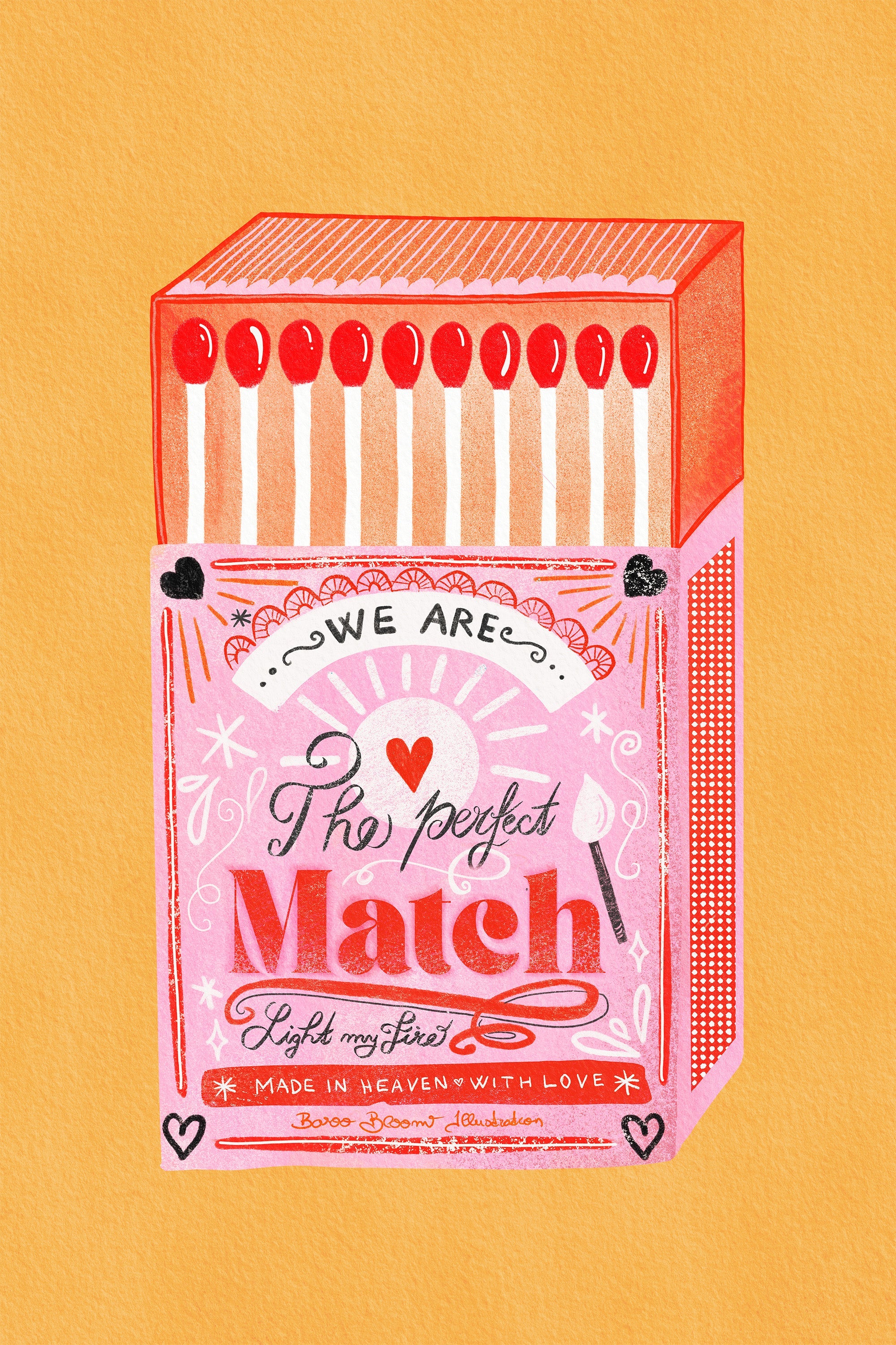 wall-art-print-canvas-poster-framed-Match Box - The Perfect Match, Style B-1