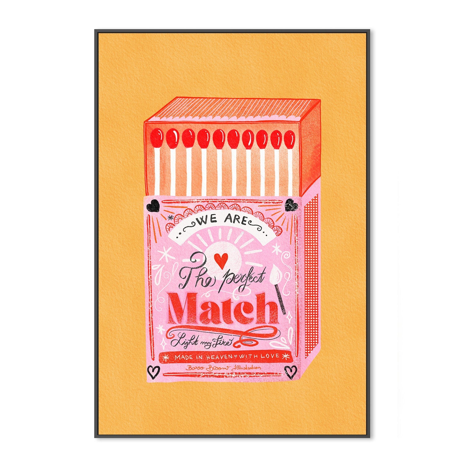 wall-art-print-canvas-poster-framed-Match Box - The Perfect Match, Style B-3