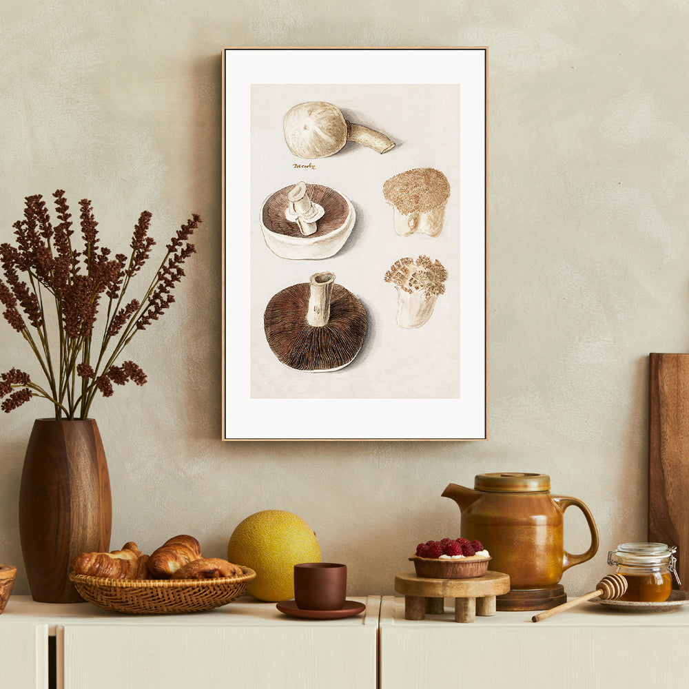 wall-art-print-canvas-poster-framed-Meadow Mushrooms-GIOIA-WALL-ART