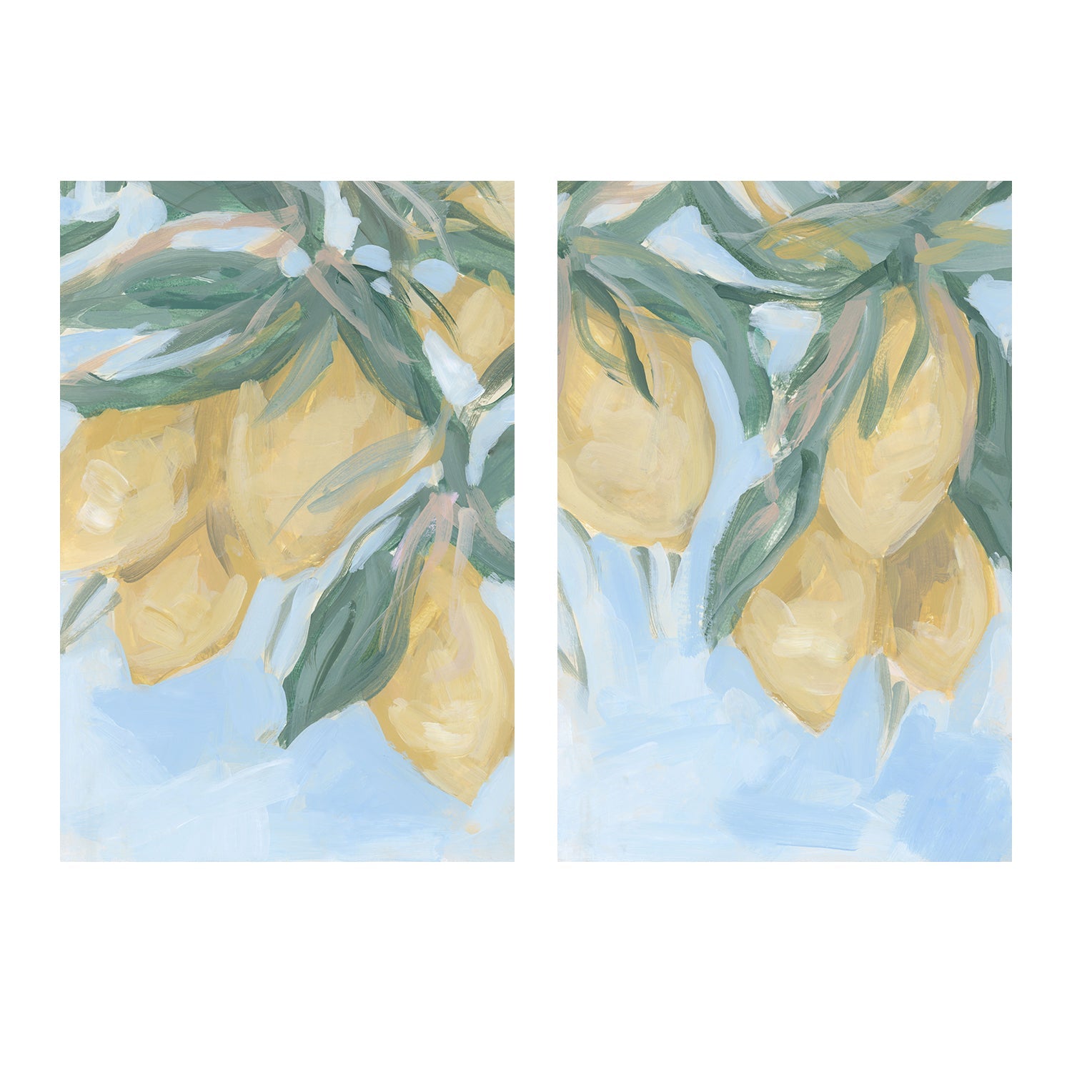 wall-art-print-canvas-poster-framed-Mediterranean Citrus Grove , Style B & C , Set Of 2 , By Jetty Home-1