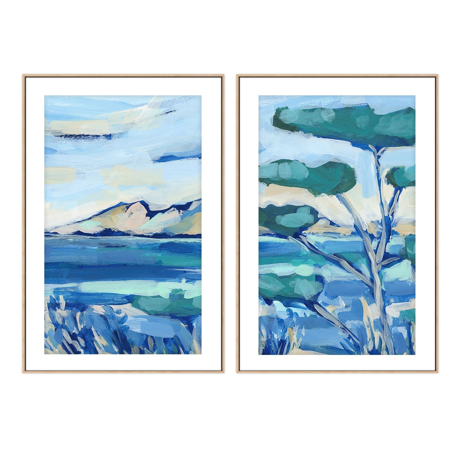 wall-art-print-canvas-poster-framed-Mediterranean Coastal , Style B & C , Set Of 2 , By Jetty Home-6