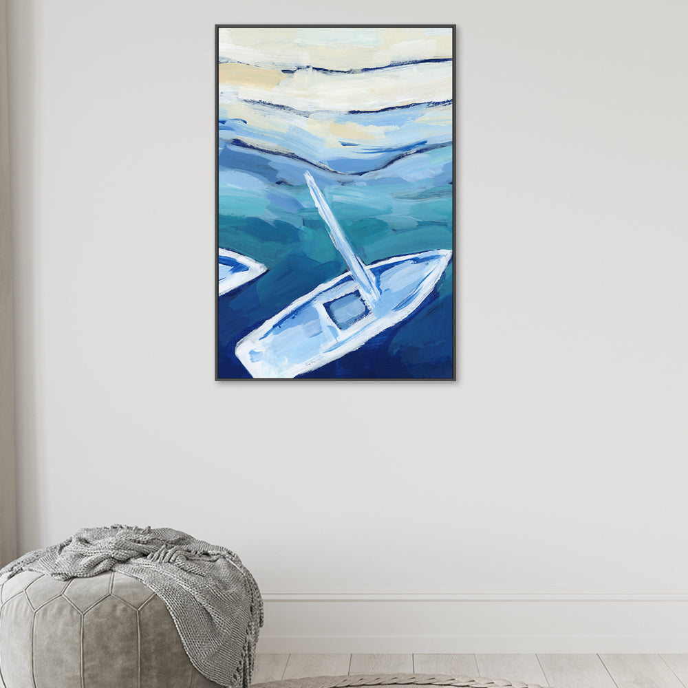 wall-art-print-canvas-poster-framed-Mediterranean Sailboat , Style B, By Jetty Home , By Jetty Home-2