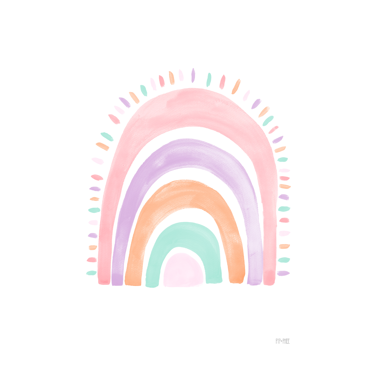wall-art-print-canvas-poster-framed-Mermaid Rainbow , By Pip and Phee-1