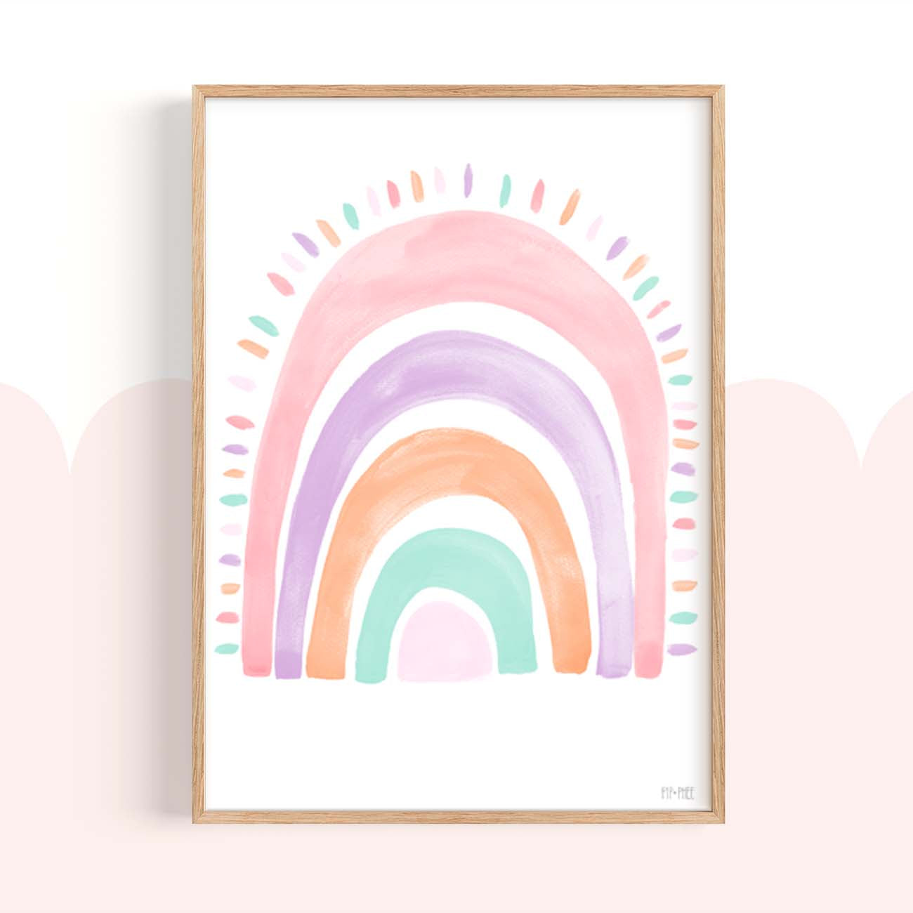wall-art-print-canvas-poster-framed-Mermaid Rainbow , By Pip and Phee-2