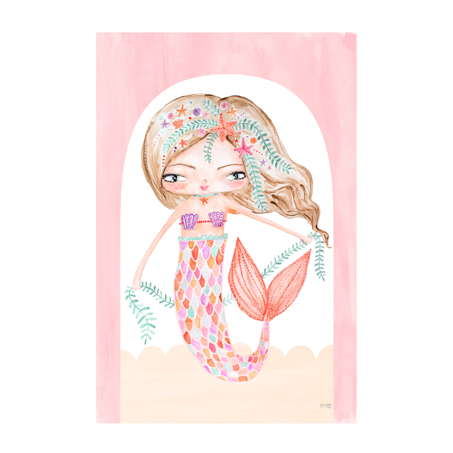 wall-art-print-canvas-poster-framed-Mermaid Reef , By Pip and Phee-1