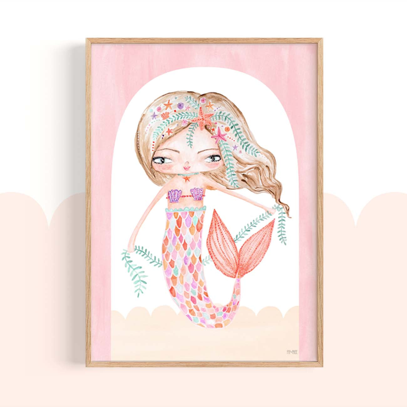 wall-art-print-canvas-poster-framed-Mermaid Reef , By Pip and Phee-2