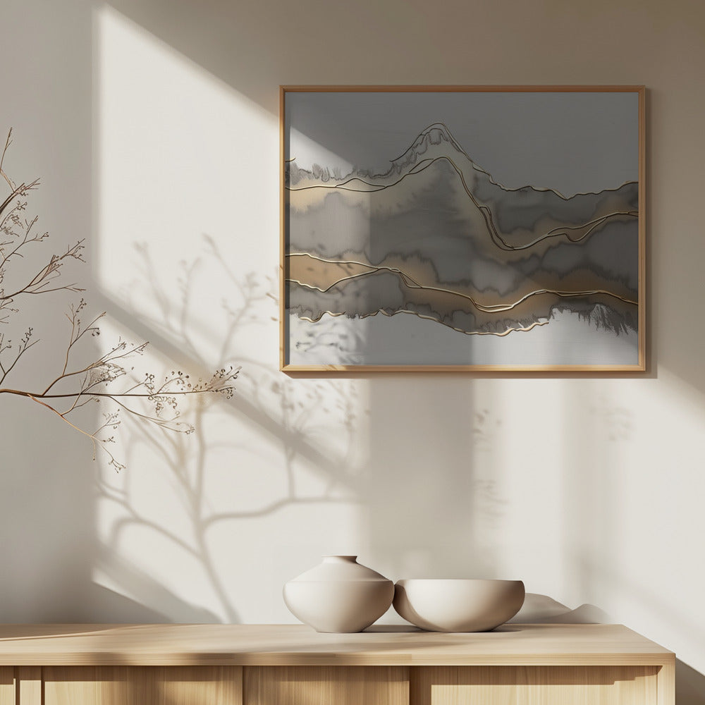 wall-art-print-canvas-poster-framed-Metallic landscape nº4 , By Alma-4