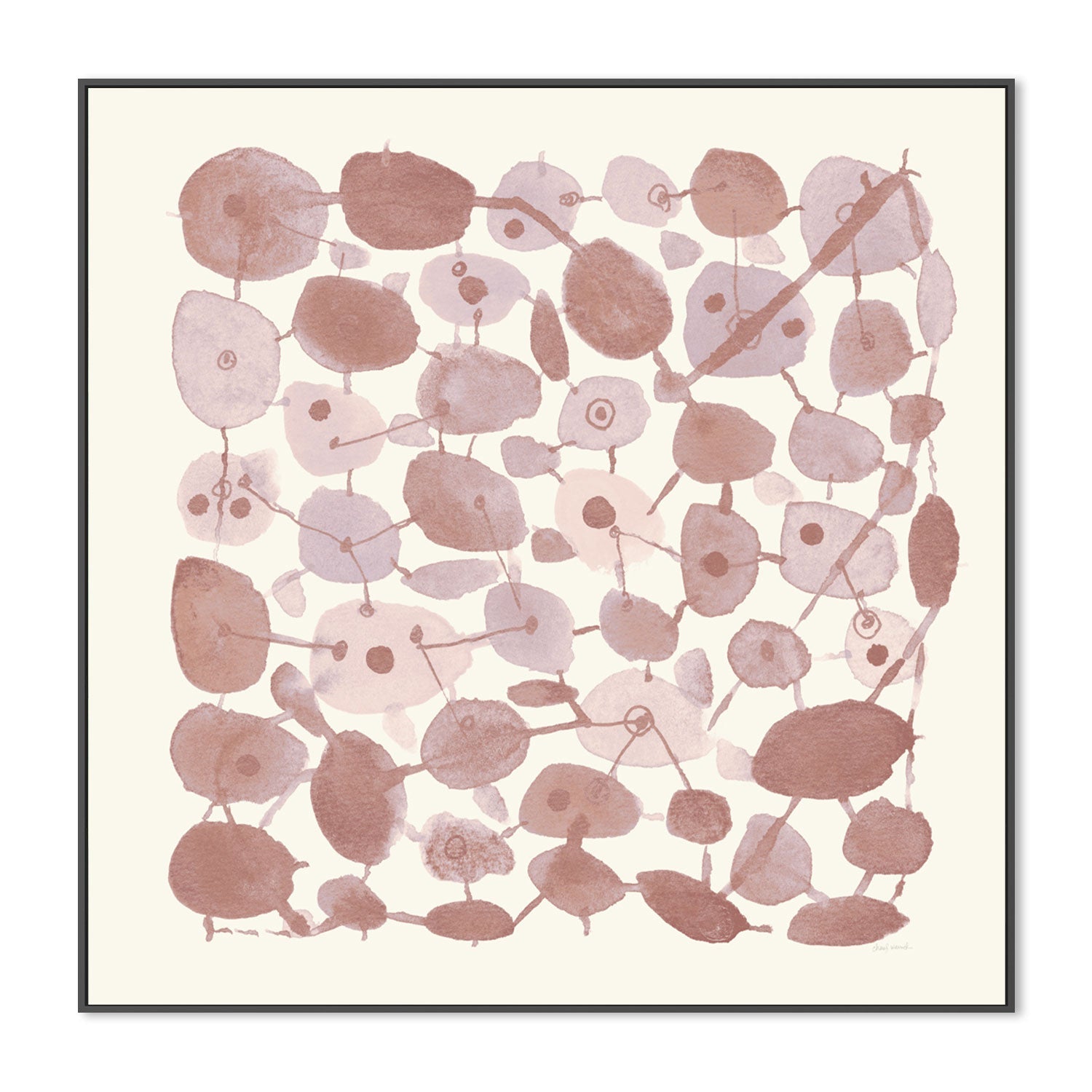 wall-art-print-canvas-poster-framed-Mid Century, Blush-GIOIA-WALL-ART