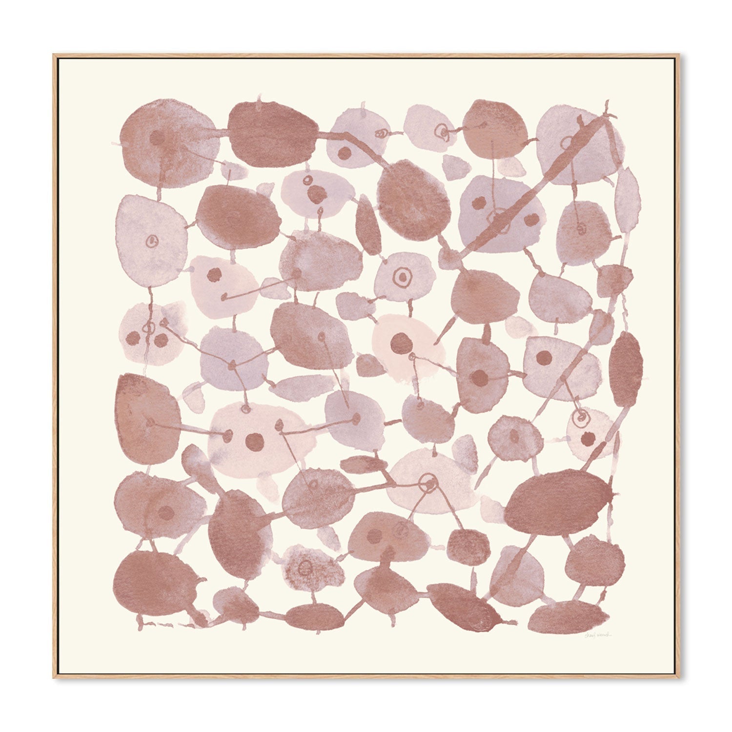 wall-art-print-canvas-poster-framed-Mid Century, Blush-GIOIA-WALL-ART