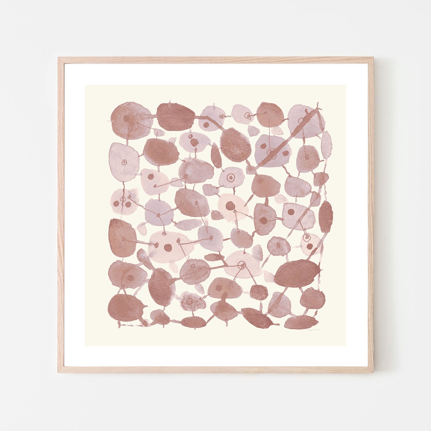 wall-art-print-canvas-poster-framed-Mid Century, Blush-GIOIA-WALL-ART