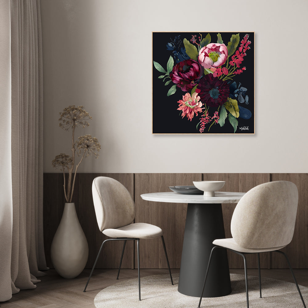 wall-art-print-canvas-poster-framed-Midnight Flowers , By Inkheart Designs-7