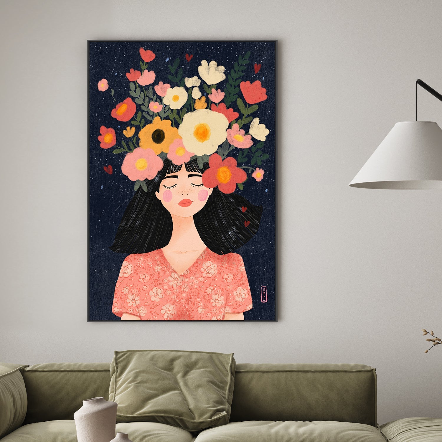 wall-art-print-canvas-poster-framed-Midnight Thoughts-2