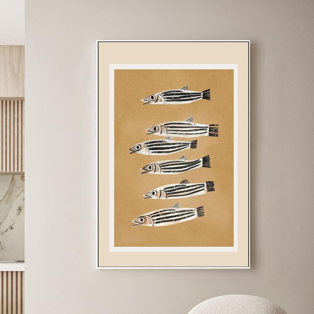wall-art-print-canvas-poster-framed-Minimal Fish Study-2