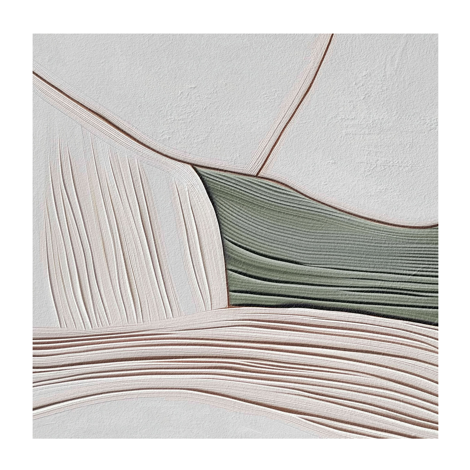 wall-art-print-canvas-poster-framed-Minimal Lines Grey Green, Style B , By Alma-1