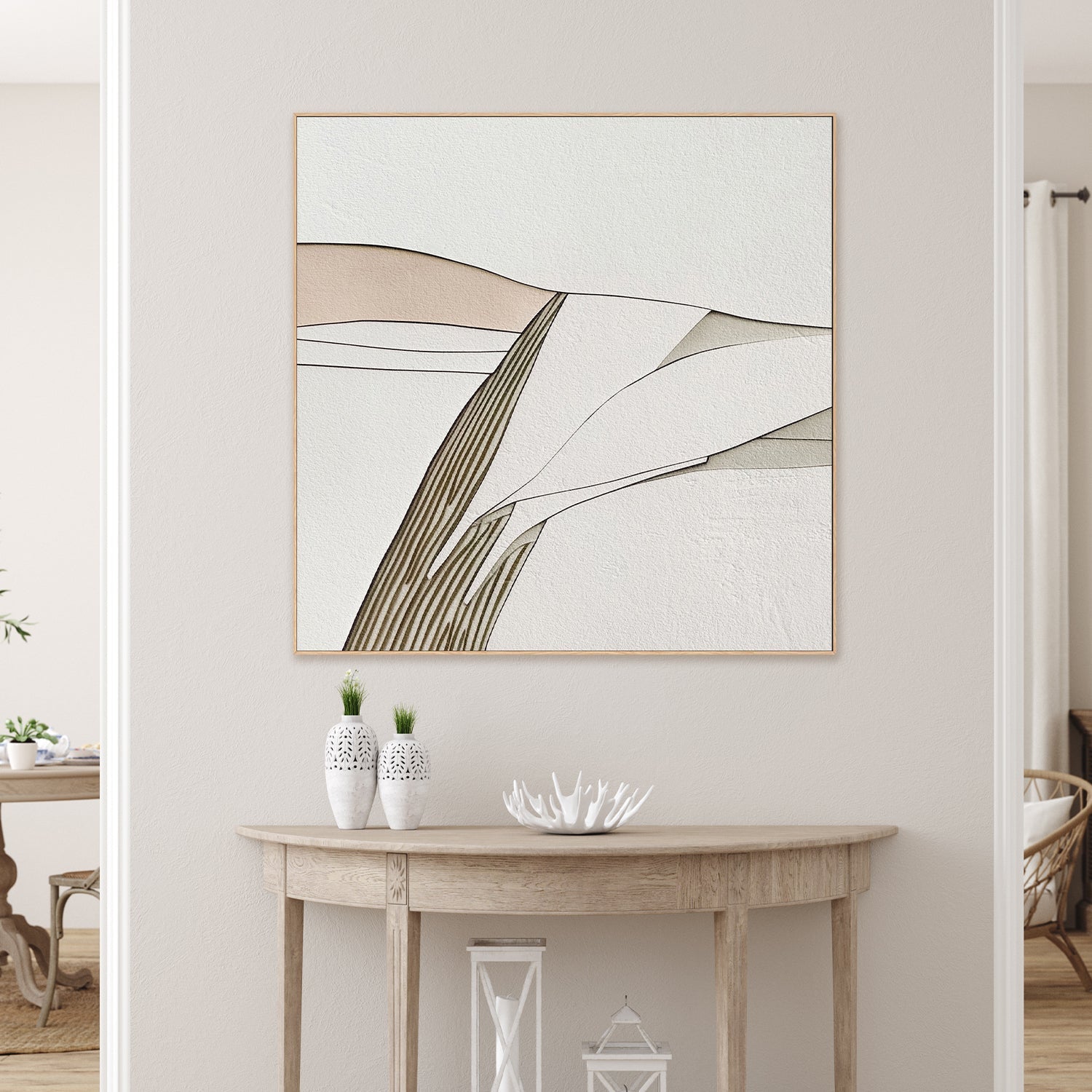 wall-art-print-canvas-poster-framed-Minimal Lines, Style A , By Alma-2