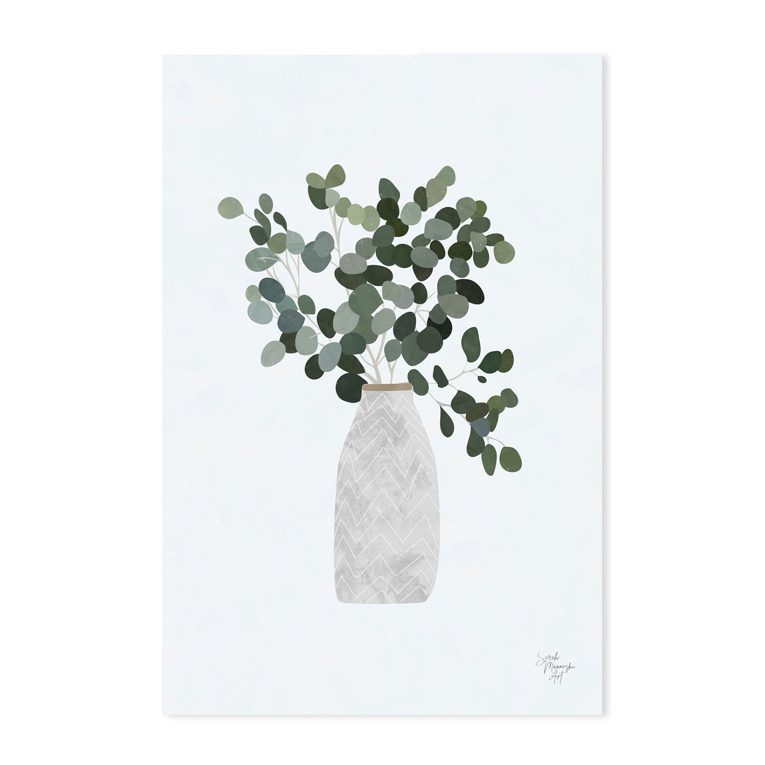 wall-art-print-canvas-poster-framed-Minimal Pot Plant , By Sarah Manovski-GIOIA-WALL-ART