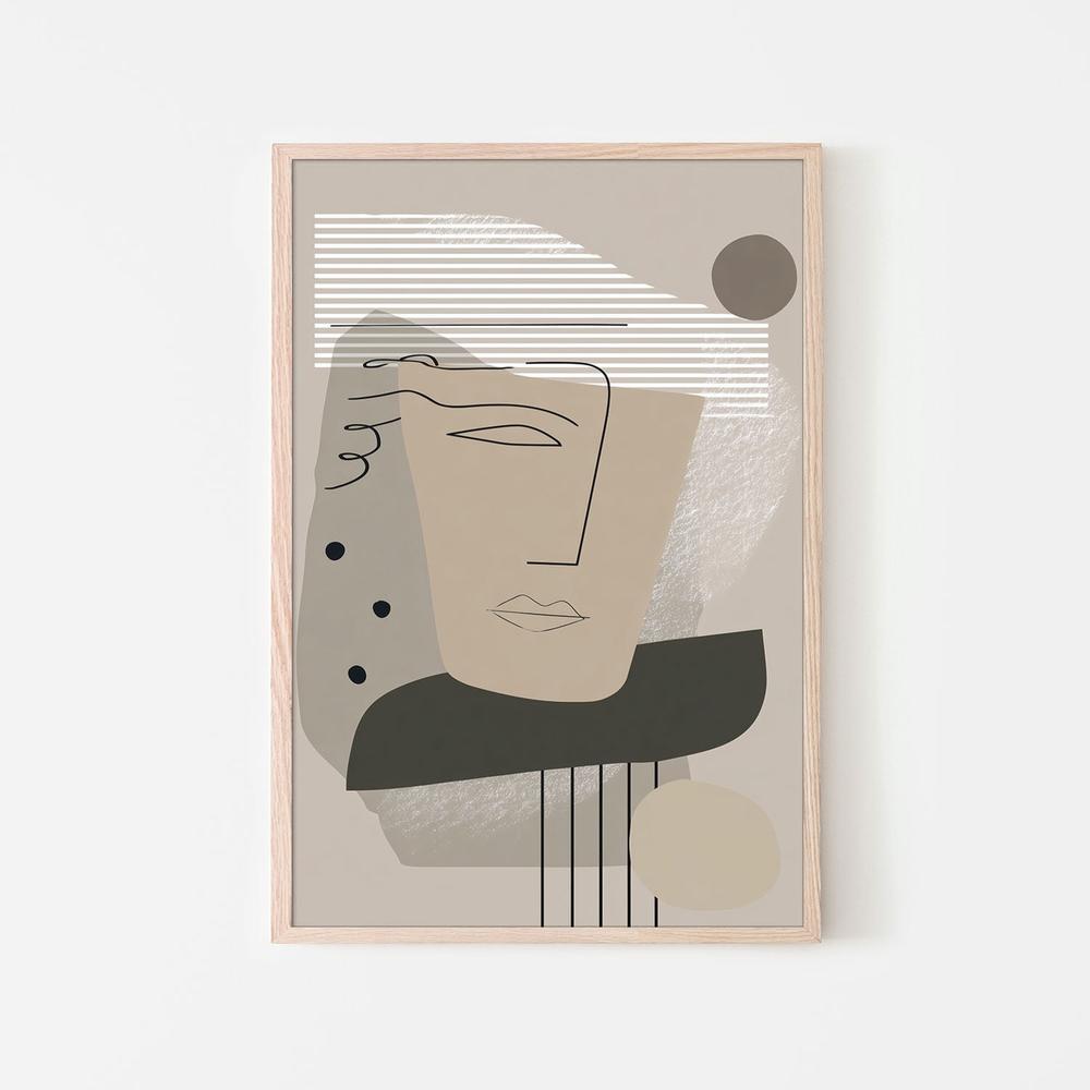 wall-art-print-canvas-poster-framed-Minimalist Abstract Face-6