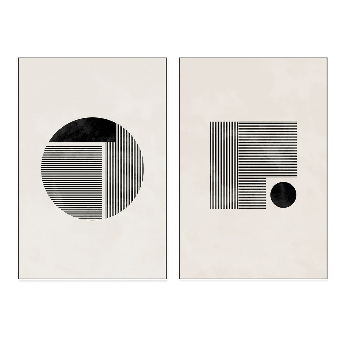 wall-art-print-canvas-poster-framed-Minimalist Geometry, Set Of 2-by-Plus X Studio-Gioia Wall Art