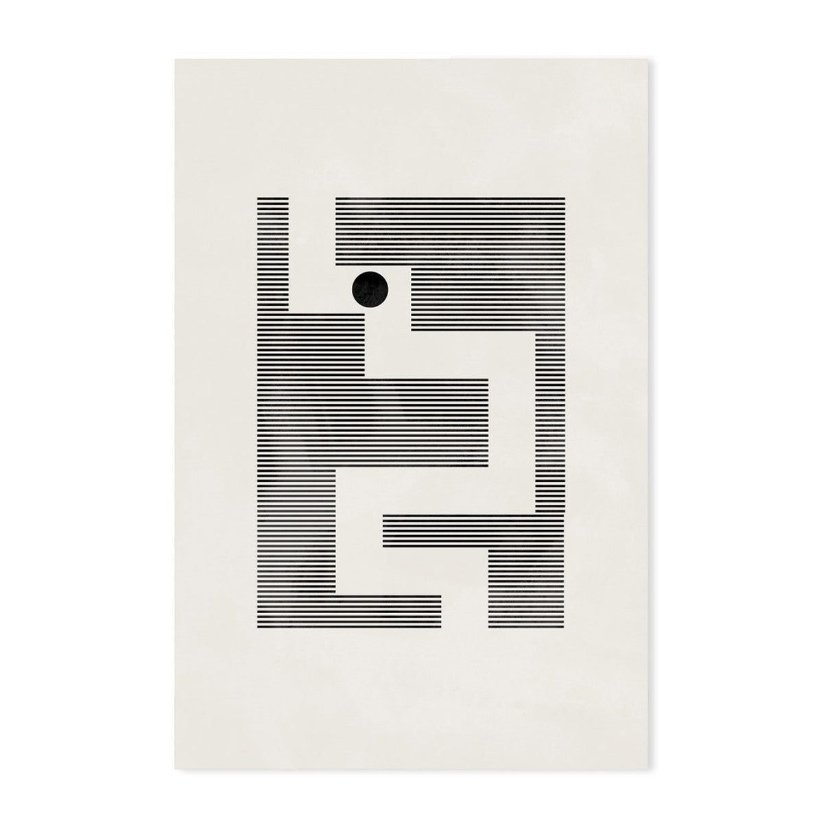 wall-art-print-canvas-poster-framed-Minimalist Maze-by-Plus X Studio-Gioia Wall Art