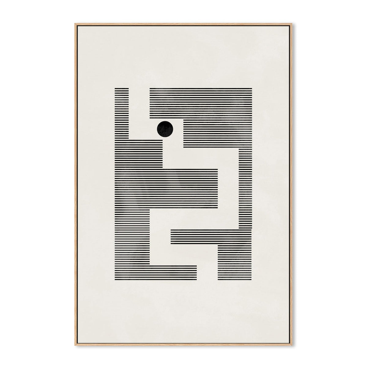 wall-art-print-canvas-poster-framed-Minimalist Maze-by-Plus X Studio-Gioia Wall Art