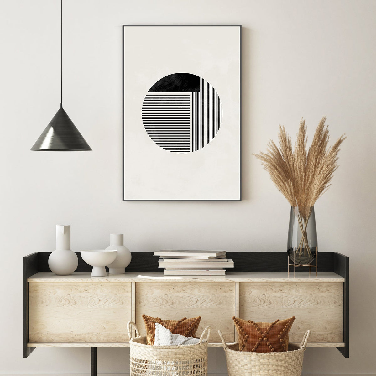 wall-art-print-canvas-poster-framed-Minimalist Round-by-Plus X Studio-Gioia Wall Art