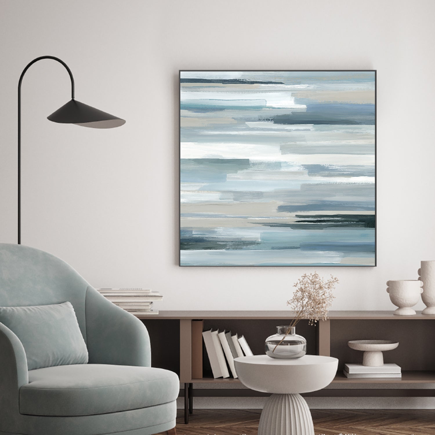 wall-art-print-canvas-poster-framed-Misty Horizons in Quiet Grays-2