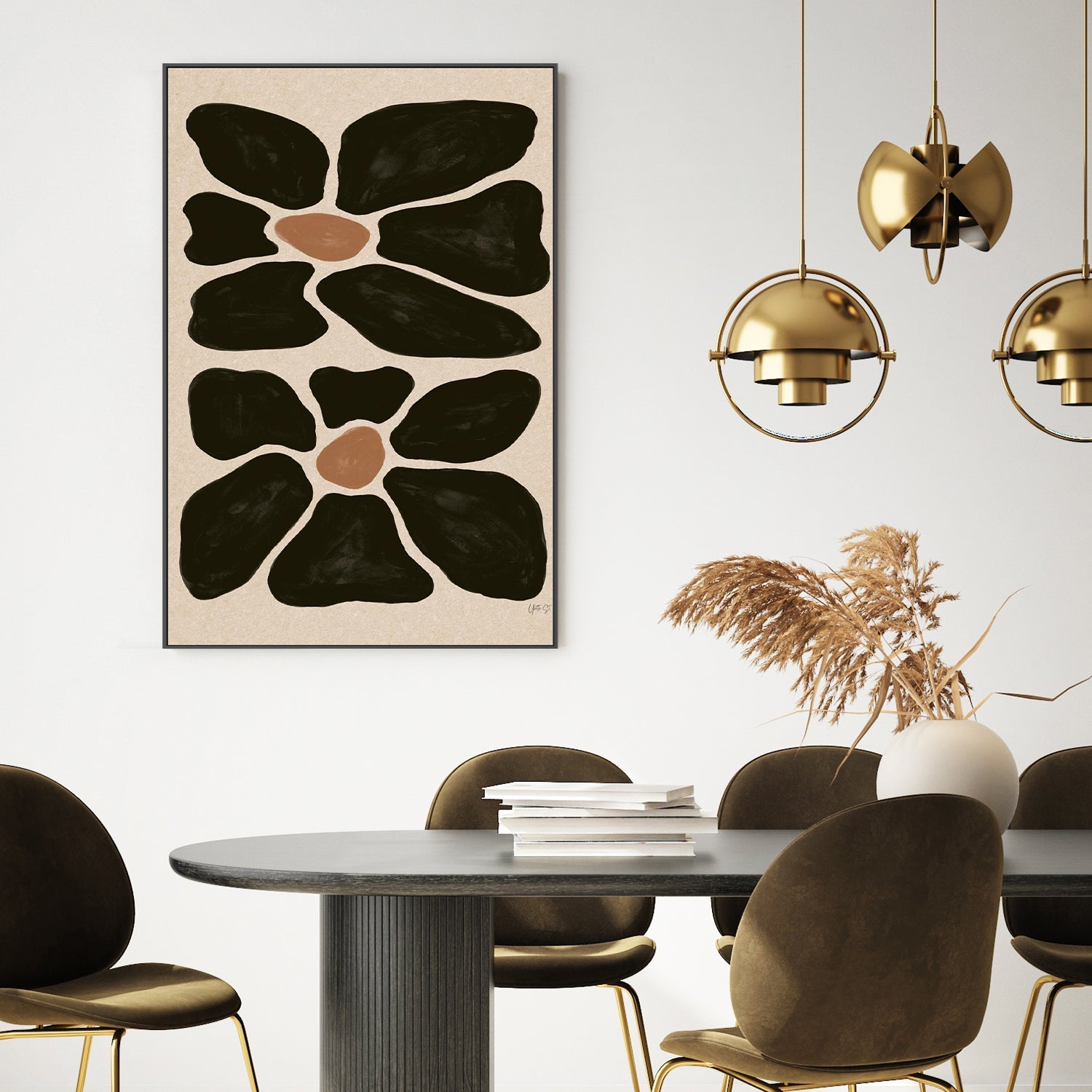 wall-art-print-canvas-poster-framed-Mod Floral, Style B-2