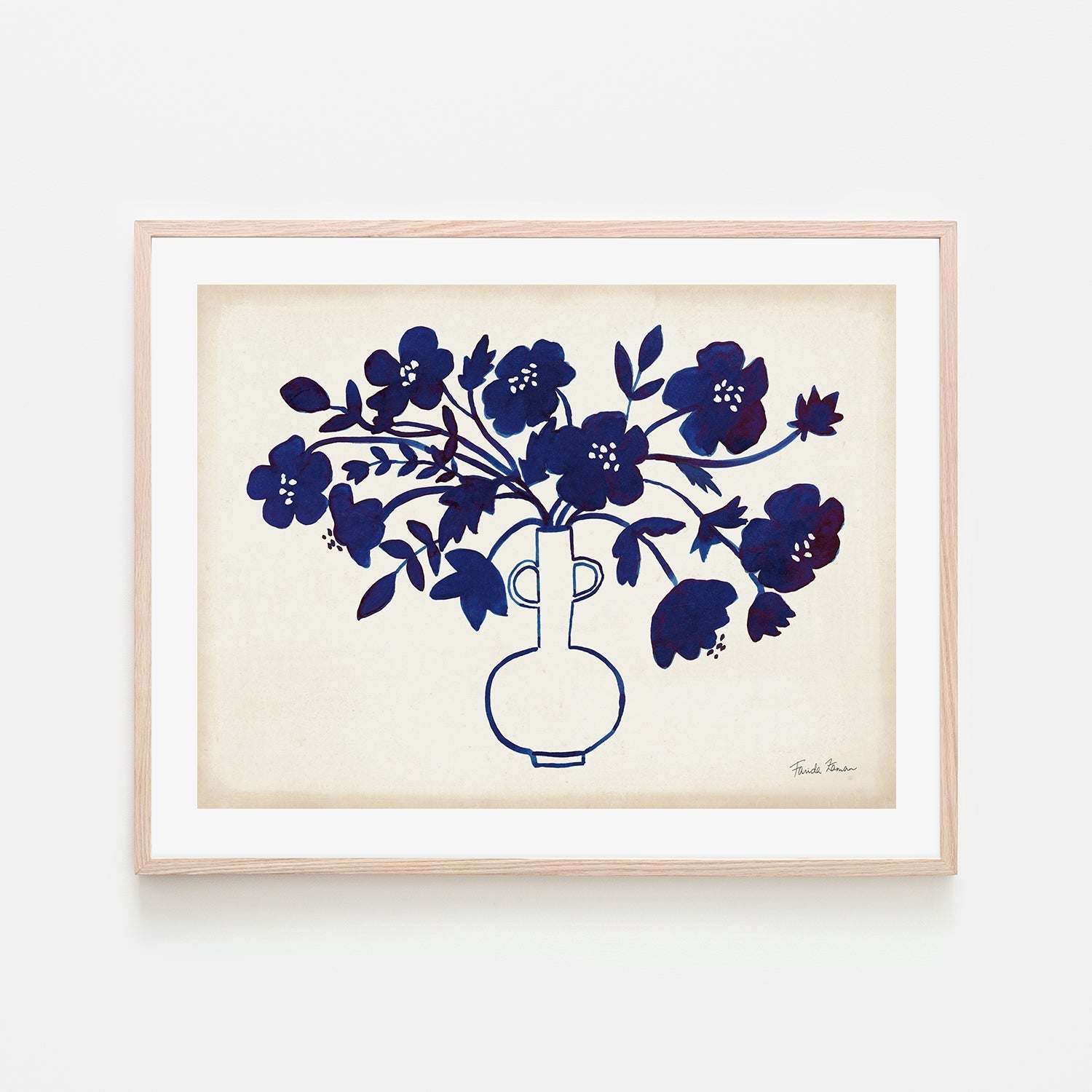 wall-art-print-canvas-poster-framed-Modern Blue I , By Farida Zaman-6
