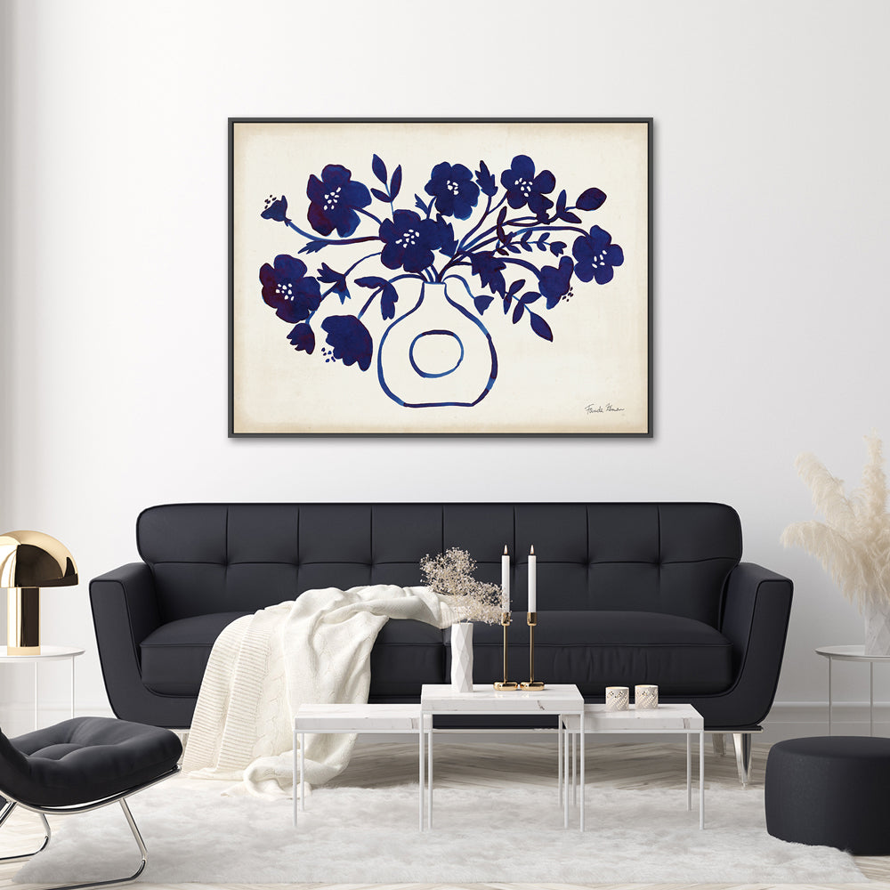 wall-art-print-canvas-poster-framed-Modern Blue II , By Farida Zaman-2