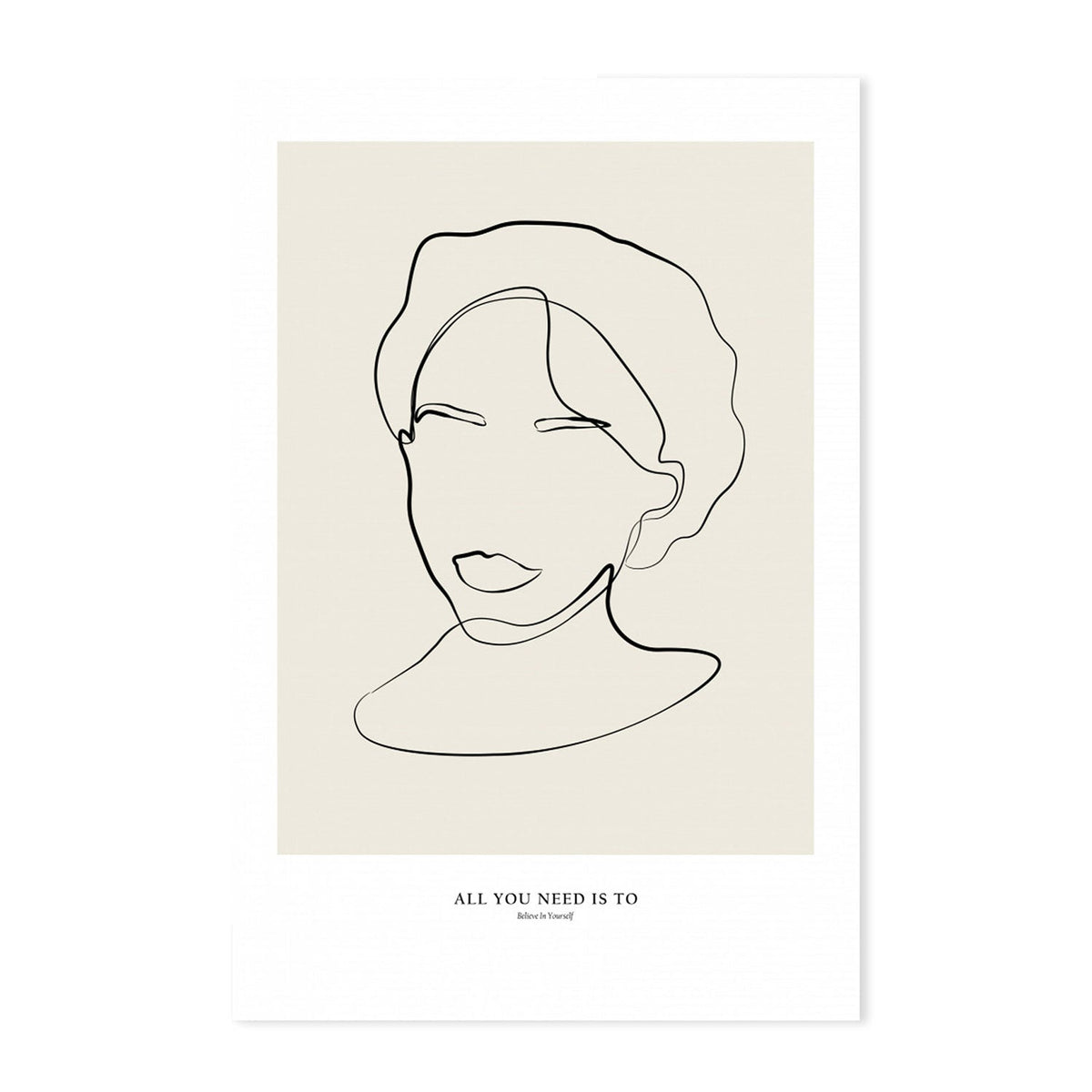 wall-art-print-canvas-poster-framed-Modern Female Line Art, by Anastasiya-by-Plus X Studio-Gioia Wall Art