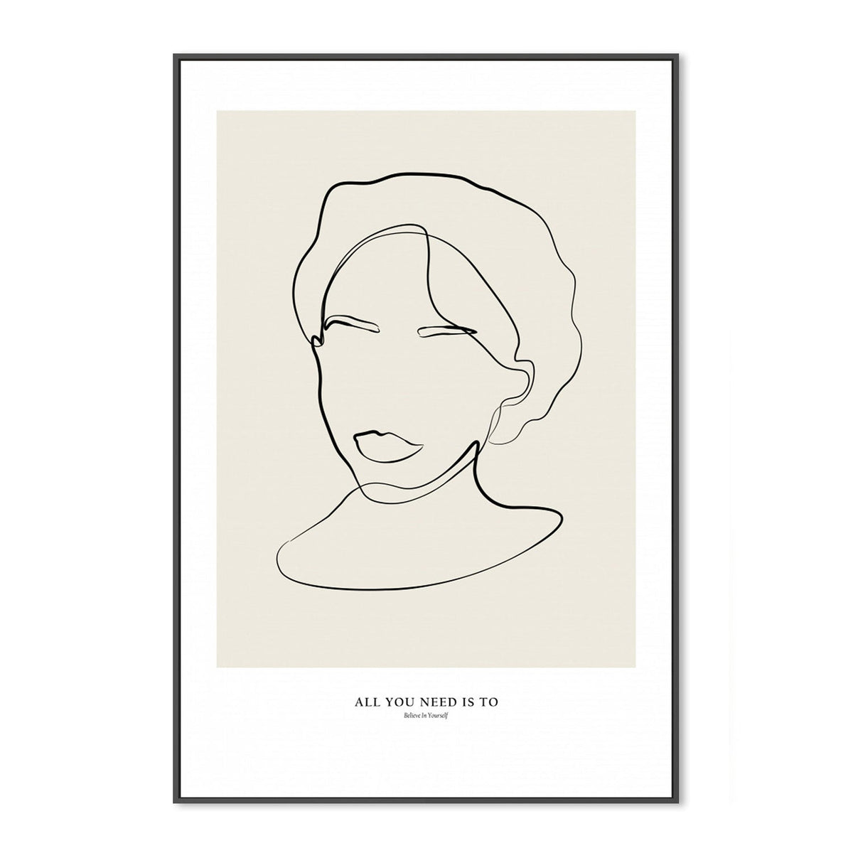 wall-art-print-canvas-poster-framed-Modern Female Line Art, by Anastasiya-by-Plus X Studio-Gioia Wall Art
