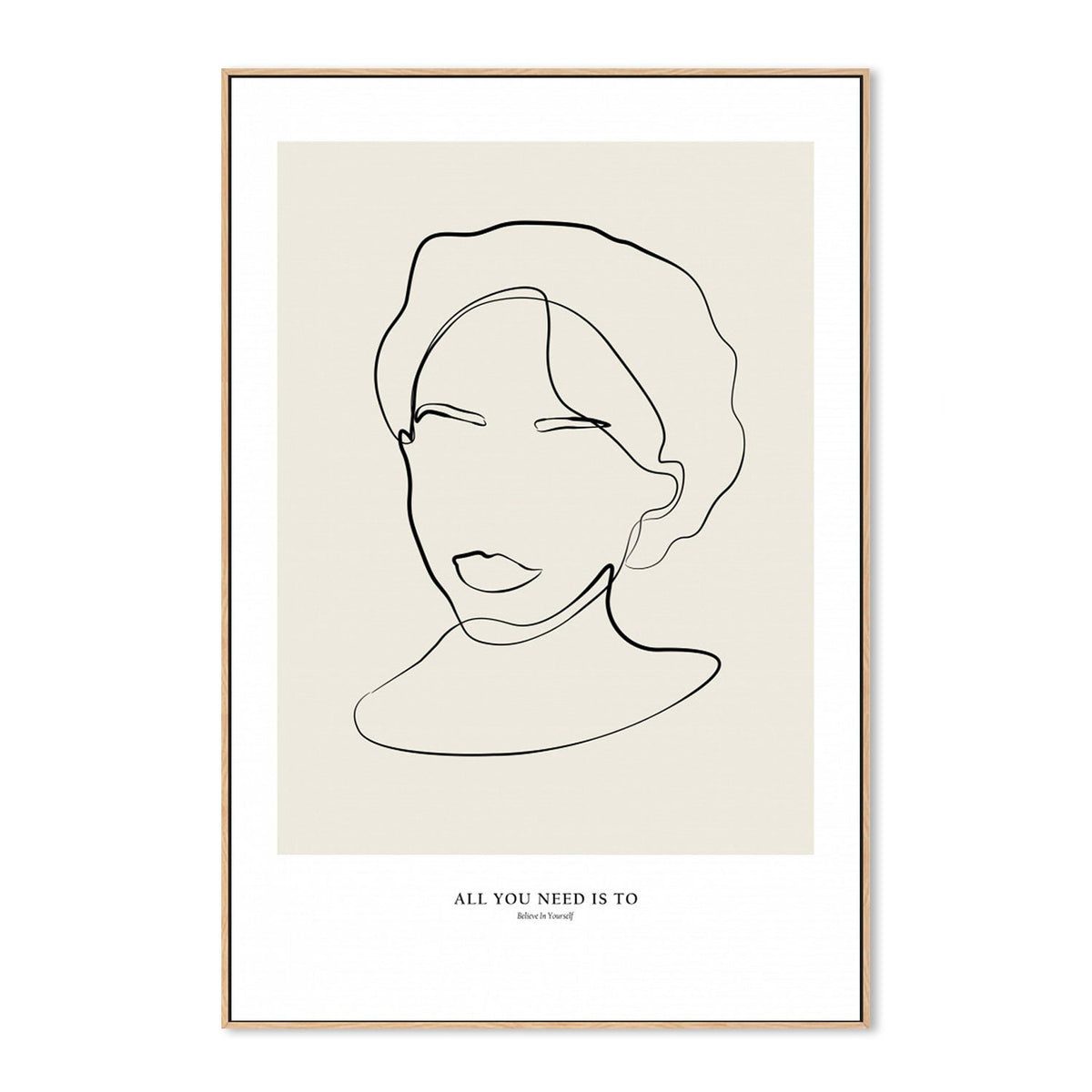 wall-art-print-canvas-poster-framed-Modern Female Line Art, by Anastasiya-by-Plus X Studio-Gioia Wall Art