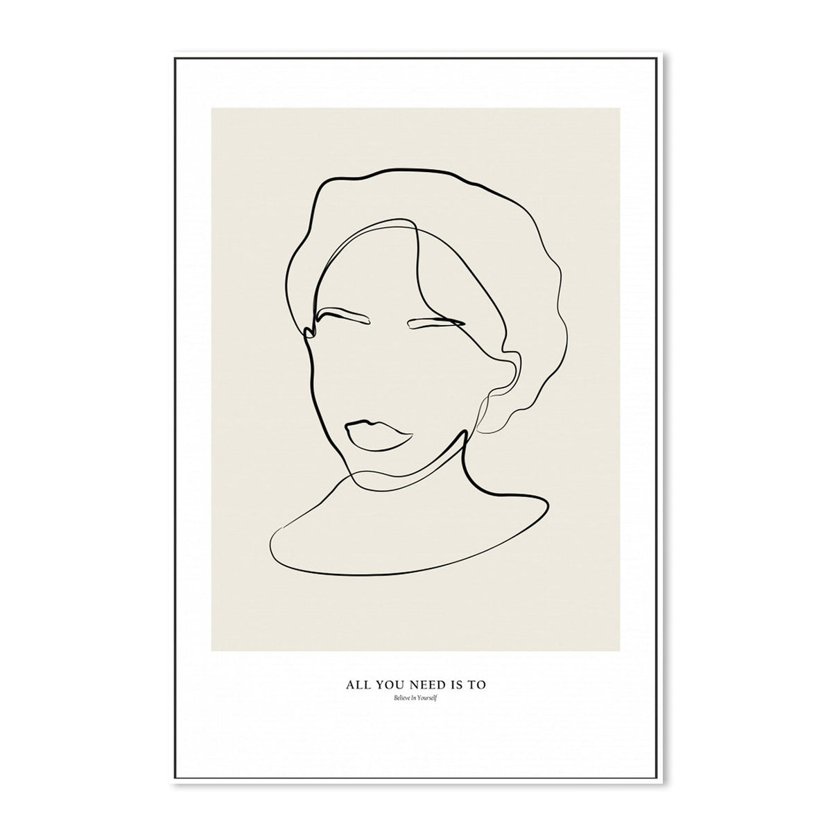 wall-art-print-canvas-poster-framed-Modern Female Line Art, by Anastasiya-by-Plus X Studio-Gioia Wall Art