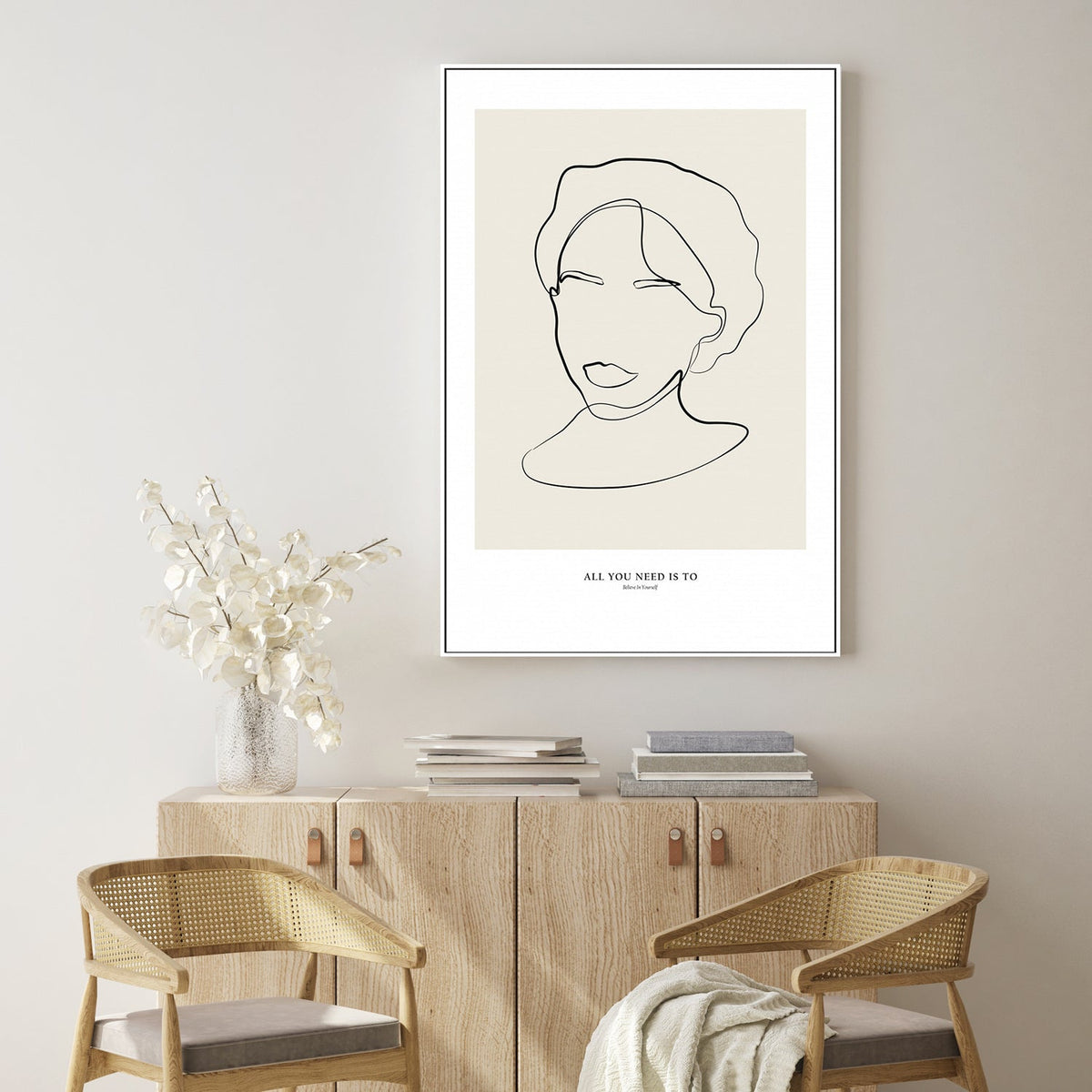 wall-art-print-canvas-poster-framed-Modern Female Line Art, by Anastasiya-by-Plus X Studio-Gioia Wall Art