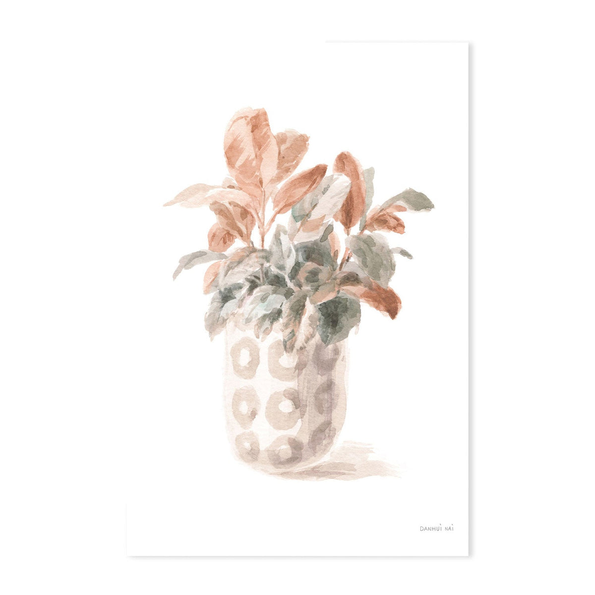 wall-art-print-canvas-poster-framed-Modern Flora, Terracotta, Set of 2-by-Danhui Nai-Gioia Wall Art