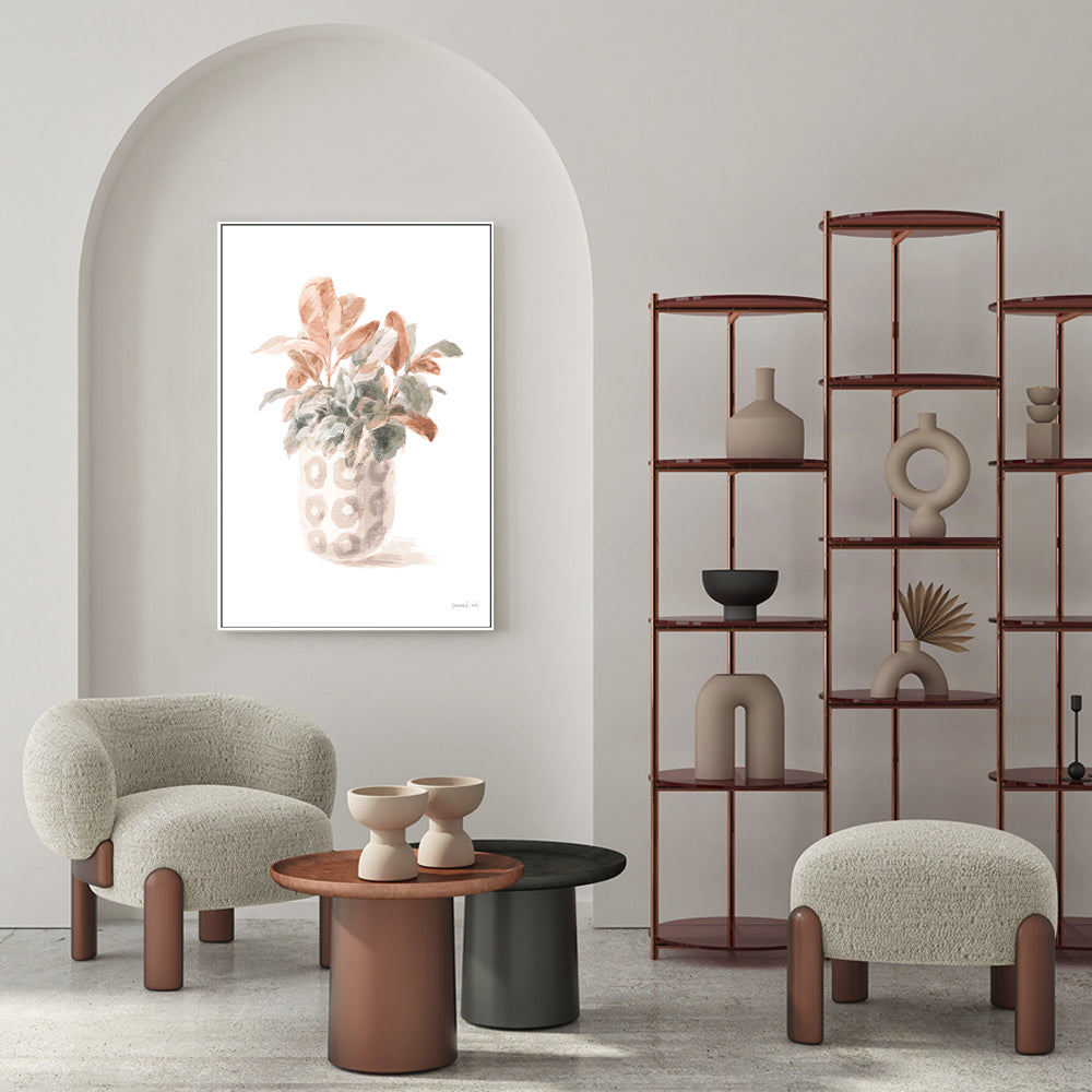 wall-art-print-canvas-poster-framed-Modern Flora, Terracotta, Style A-by-Danhui Nai-Gioia Wall Art