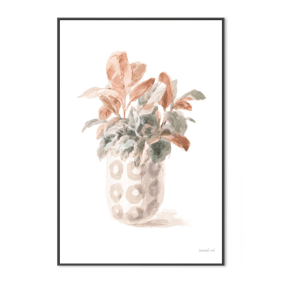 wall-art-print-canvas-poster-framed-Modern Flora, Terracotta, Style A-by-Danhui Nai-Gioia Wall Art