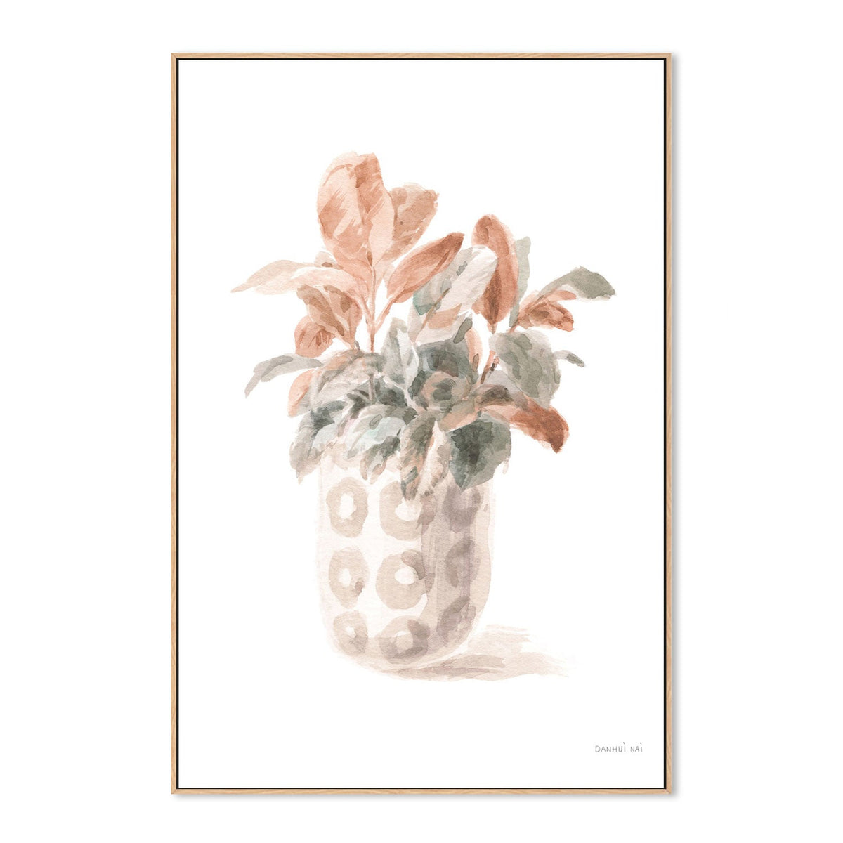 wall-art-print-canvas-poster-framed-Modern Flora, Terracotta, Style A-by-Danhui Nai-Gioia Wall Art