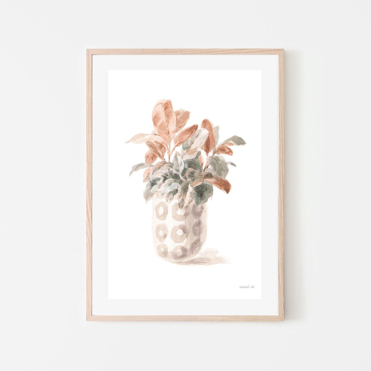 wall-art-print-canvas-poster-framed-Modern Flora, Terracotta, Style A-by-Danhui Nai-Gioia Wall Art