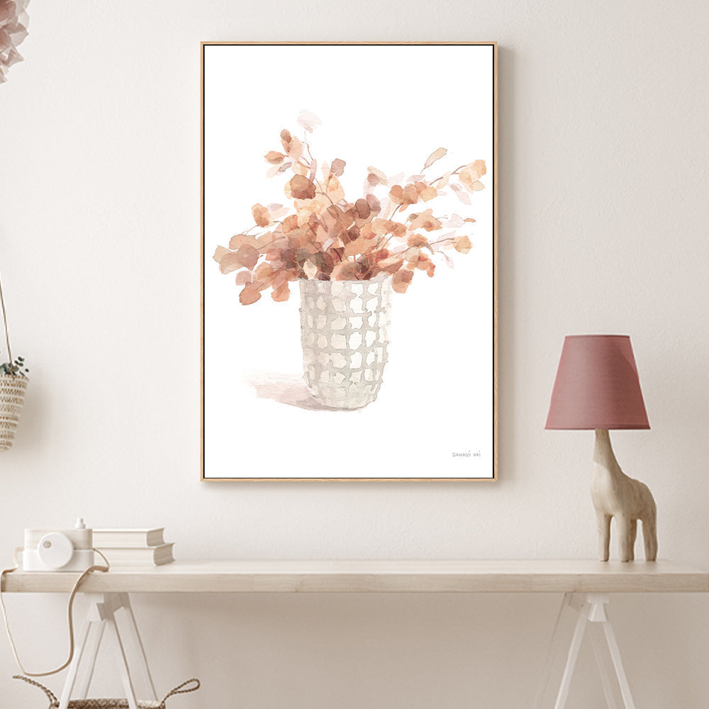 wall-art-print-canvas-poster-framed-Modern Flora, Terracotta, Style B-by-Danhui Nai-Gioia Wall Art