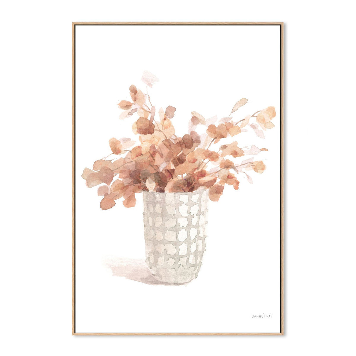wall-art-print-canvas-poster-framed-Modern Flora, Terracotta, Style B-by-Danhui Nai-Gioia Wall Art