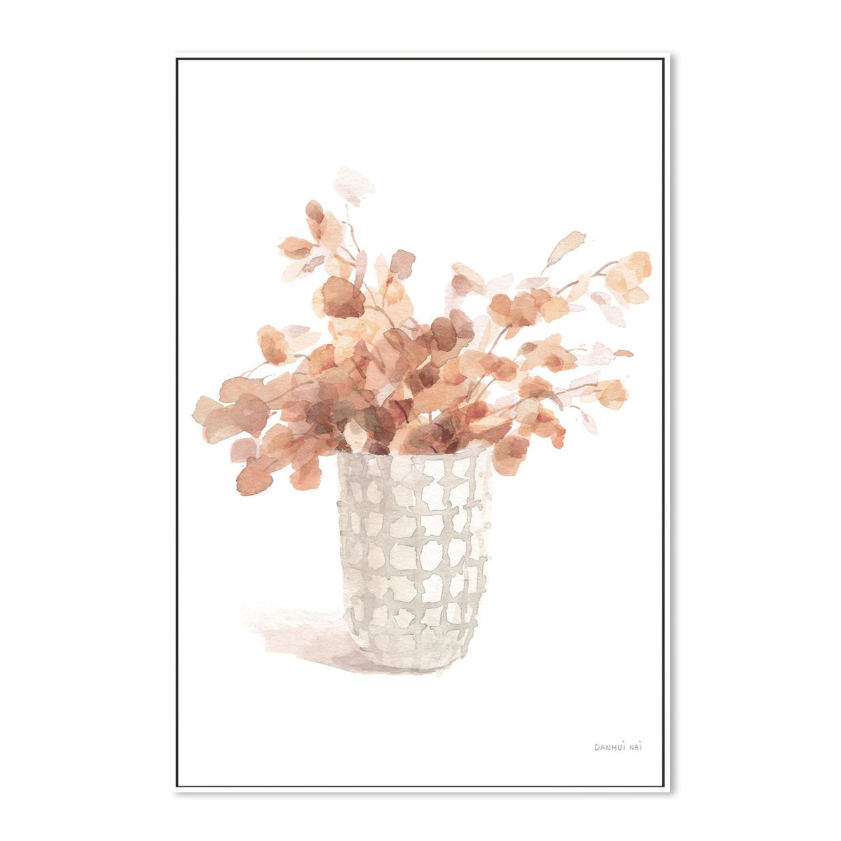 wall-art-print-canvas-poster-framed-Modern Flora, Terracotta, Style B-by-Danhui Nai-Gioia Wall Art