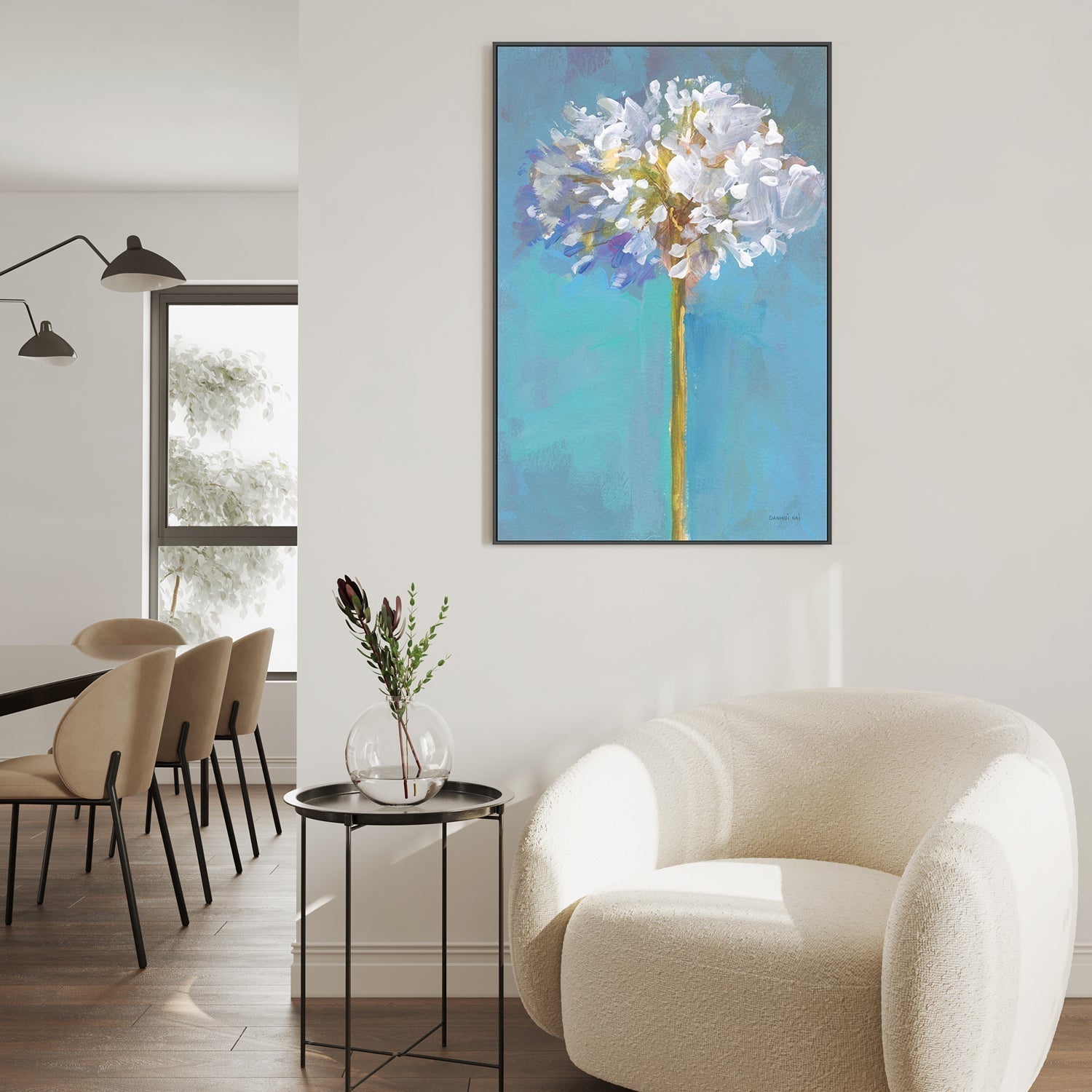 wall-art-print-canvas-poster-framed-Modern Floral, Style C-by-Danhui Nai-Gioia Wall Art