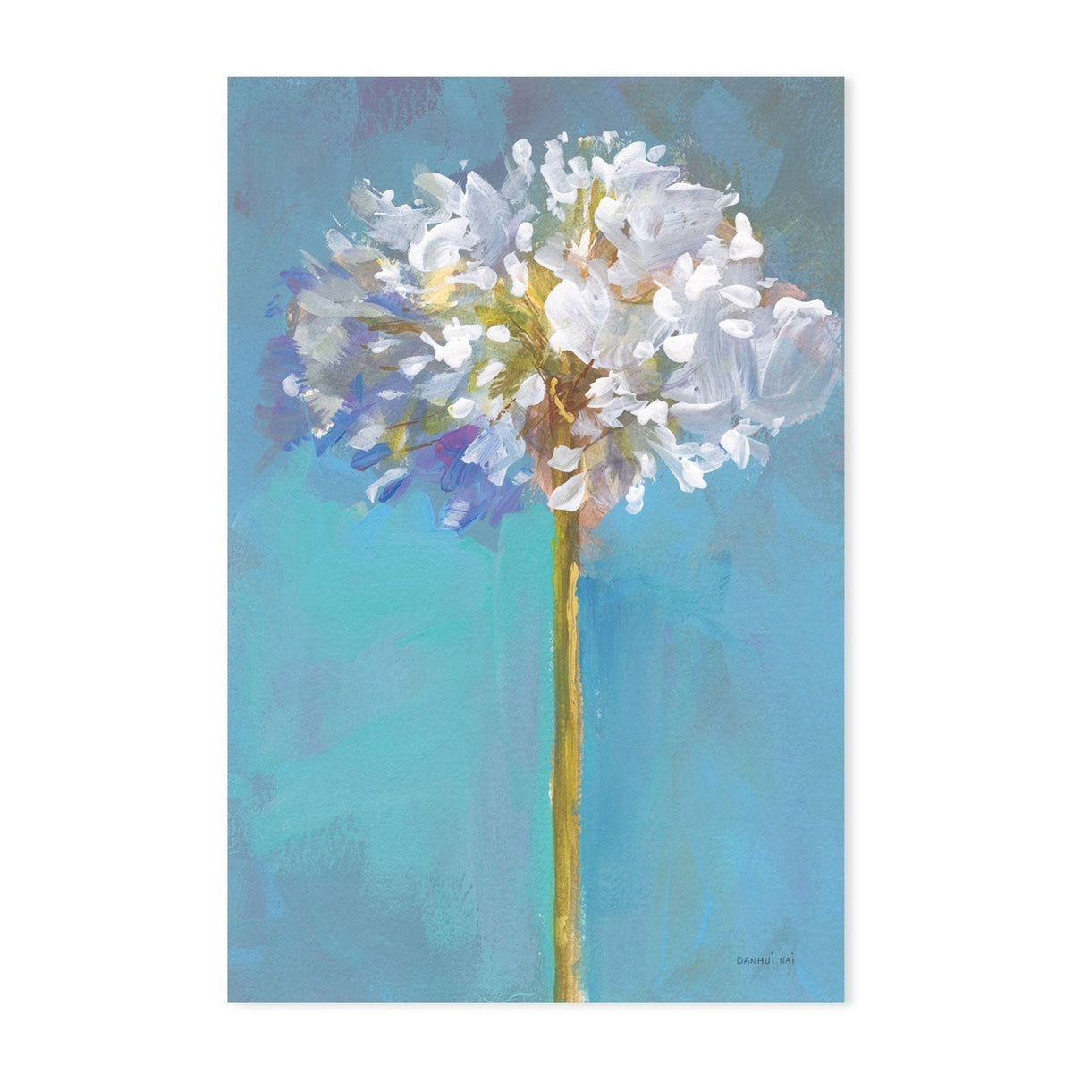wall-art-print-canvas-poster-framed-Modern Floral White, Set of 2-by-Danhui Nai-Gioia Wall Art