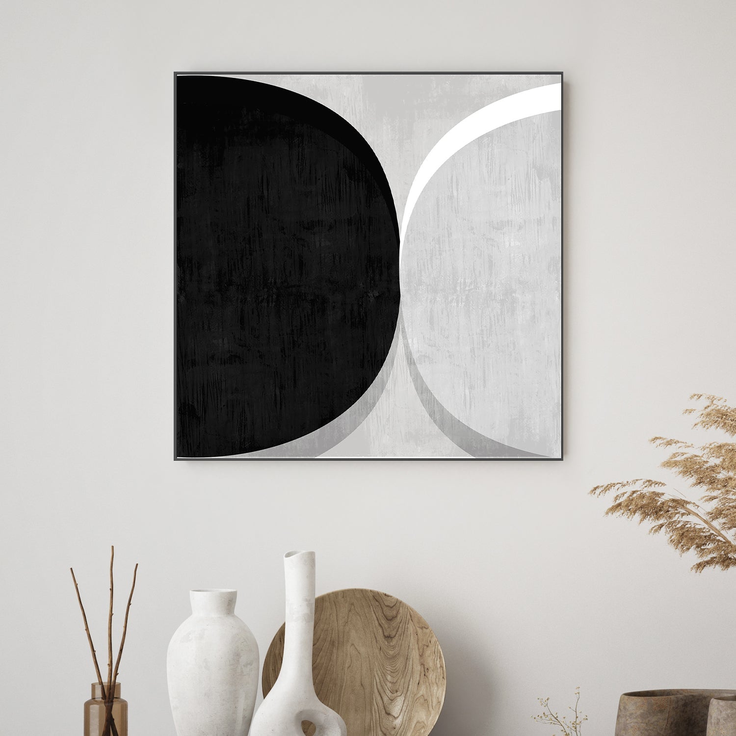 wall-art-print-canvas-poster-framed-Modern Texture Circular, Style A-2